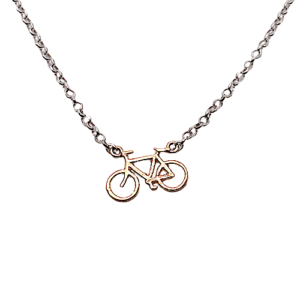 collana a forma di bicicletta